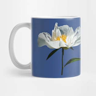 White Poppy Profile Mug